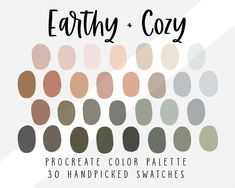 the earthy and cozy color palette is available for purchase