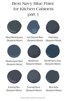 the best navy blue paint colors for kitchen cabinets part 2, with text overlay