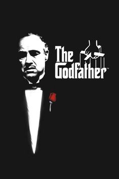 a man in a tuxedo and bow tie with the words, the godfather