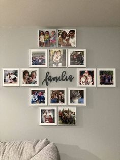 Family Wall Photos Display, Modern Family Photo Wall, Mixtiles Photo Wall, Wall Pictures Ideas, Family Photos Wall Decor, Picture Wall Living Room, Living Room Theme, Home Decorating Ideas Living Room, Family Photo Wall