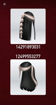 Roblox Code Outfit, Berry Avenue Hair Codes, 2 Tone Hair, Berry Avenue Hair, Black To Blonde Hair, Roblox Hair Codes, Code Brookhaven, Brown Hair Roblox, Pelo Cafe