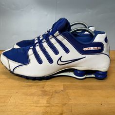 Pre-Owned “Awesome kicks, worn shape. Decent condition. Sold as pictured. Thank you!” Nike Shox NZ Royal Blue White Mens Running Shoes 378341-404 Size 11  Size 11 (100% Authentic) Sold AS IS! (No Returns!) Look at my pictures I have nothing to hide  Look at my feedback buy from a seller you can trust Please see ALL PHOTOS of the actual item you will receive to determine if the condition is acceptable to you. Handling Time Same Day/Next Day Nike Shox Nz, Mens Running Shoes, I Have Nothing, Mens Running, Nike Shox, Man Running, Running Shoes For Men, Royal Blue, Running Shoes