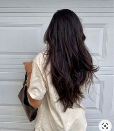 Long Dark Hair Layers Straight, Brown Long Layers Hair, V Haircut Long Layers, V Haircut With Long Layers, Deep V Layered Haircut, Women Haircut Long Hair, Haircut Layers Long Straight, Medium Long Haircut Thick Hair, Long Layered Haircuts Dark Hair