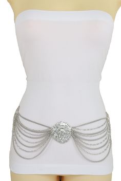 Style : Fashion / Waist or HipCondition : Brand NewColor : Silver metal chain links waistband and charms Size: One Size Belt - Adjustable Can Fit Size Small - Large Waist Size: About 25" - 45" (extension chain)Belt Width : About up to 4" widthVery Special Fashionable Belt Beautiful For Every Day And For A Going Out Night. Brand New Trendy Urban Women Waistband Spring Summer Winter Fall Modern All Year Around Collection Ladies Fashion Feminine Style Sexy Popular Premium Belt - Celebrity perfect f Metal Chain Belt, Big Butterfly, Fashion Feminine, Chain Links, Metal Chain Link, Chain Belt, Chic Jewelry, Butterfly Charm, Lion Head