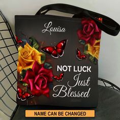 Meaningful Personalized Tote Bag - Not Luck, Just Blessed H08 - Jesuspirit Tote Bag For School, Gym Tote Bag, Stretch Beaded Bracelets Diy, Tote Bags For School, Bag For School, Gym Tote, Yoga Bag, Beaded Bracelets Diy, Travel School