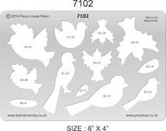 the size and measurements of various cut outs for paper crafts, including leaves, acorns