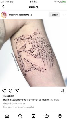 a woman's arm with a tattoo on it and the words dreamkilotatoos