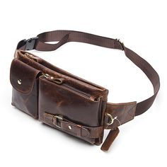 PRODUCT HIGHLIGHTS Product Title: Fashion Waist Bag Leather Fanny Pack for Men Theme: Chic, energetic, smart casual Zipper pocket, phone pocket Suitable for phone, wallet, perfume box, etc. You may wear it on the waist or shoulder SPECIFICATION Material: Genuine leather Measures 23 L x 3.5 W x 13 H cm Weight: 0.3 kg SKU 82027 Leather Waist Pack, Waist Pack Men, Mens Waist Bag, Waist Bag Leather, Men Waist, Collection Ideas, Leather Waist Bag, Mens Travel Bag, Leather Fanny Pack