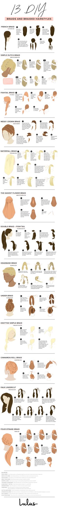 Braids are one of the most popular hairstyles of the decade, but do you know what all the different types of braids are?! Find out now... #Braids #BraidedHairstyles #TypesOfBraids #Hairstyles Braided Horns Hair, Simple Braids For Beginners, Braids White Women Hairstyles, Hairstyles To Get Hair Off Your Neck, Pulled Back Braided Hairstyles, Types Of Braids Hairstyles, Teknik Makeup, Types Of Braids