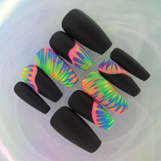 Tye Dye Nail Designs, Tie Dye Nail Designs, Tie Dye Nails Acrylic, Tye Dye Nails, Disney Acrylic Nails, Girls Nail Designs, Tie Dye Nails, Holiday Nail Designs, Fancy Nails Designs