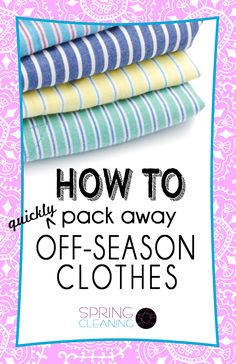 how to pack away off season clothes Master Closet Organization, Organized Packing, Clean Bedroom, Cleaning Closet, Master Closet, Never Too Late, Cleaning Products, Spring Cleaning, Closet Organization