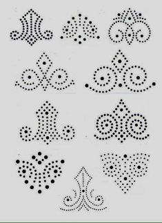 an image of some dots that are in the shape of letters and numbers on a white background