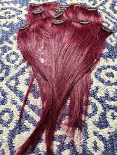 Ready to ship  Stunning brand new burgundy purple color  14  inch human hair clip in set 4 pc, instant results  so easy to apply yourself saving you money and time, instant results Item will ship within 48 hours of payment standard USPS with tracking Hair Extensions Burgundy, Clip In Purple Hair Extensions, Human Hair Clip Ins, Clip In Hair, Clip In Hair Extensions, Burgundy Color, Clip Ins, Purple Color, Hair Clip