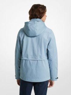 Balancing form and function, this field jacket is cut from stretch cotton and detailed with an array of utility pockets, with the two on the chest positioned on an angle for added interest. Use the adjustable hood and a zip and button closure to block out wind and rain. Functional Cotton Outerwear With Flap Pockets, Functional Cotton Outerwear With Multiple Pockets, Hooded Cotton Utility Jacket, Cotton Hooded Utility Jacket, Hooded Cotton Utility Jacket With Flap Pockets, Utility Cotton Outerwear With Adjustable Hood, Utility Cotton Outerwear With Double-lined Hood, Spring Cotton Parka With Detachable Hood, Hooded Cotton Utility Jacket For Outdoor Activities