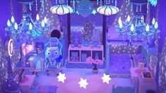 a room filled with lots of lights and decorations