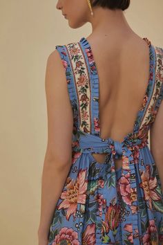 Farm Rio Dress, Dresses Ideas, Farm Rio, Sleeveless Maxi Dress, Inspiration Mode, Dressmaking, Blue Dress, Square Neckline, Pretty Dresses