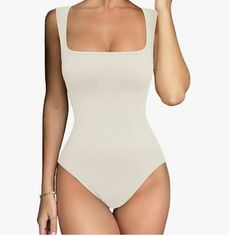 Imported Pull On Closure Hand Wash Only Material: This Ribbed Bodysuit Is Made Of 90%Nylon+10%Spandex, Soft Breathable Fabric, Comfortable For Wear.4-Way Stretch Promotes Both The Compression And Contouring To Your Body. Features: Square Neck, Strappy, Tank Top, Sleeveless,Tapered Shoulder Straps,3 Row Of Hooks, Easy To Take On And Off Super Flattering, Solid Color ,Not See Through, Giving You Confidence And Support For Any Occasion 3 Row Of Hook On The Bottom Of Bodysuit Can Adjust The Length O Ribbed Bodysuit, Jogger Jeans, Dressed Down, Square Neck, Daily Wear, Breathable Fabric, Dress Up, Womens Tops, Tank Tops