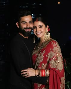 Anushka Sharma Virat Kohli, Anushka Sharma And Virat, Virat Kohli And Anushka, Virat And Anushka, Bollywood Couples, Mangalsutra Designs, Bollywood Wedding, Red Saree, Couple Photoshoot Poses