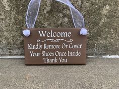 Welcome Remove or Cover Shoes Upon Entering Decorative Sign for Homes and Businesses - Heartfelt Giver Back Door Decor, Porch Entrance, Wood Primer, Entry Signs, Directional Signage, Wood Guest Book, Paint White, Wood Front Doors, Entrance Porch