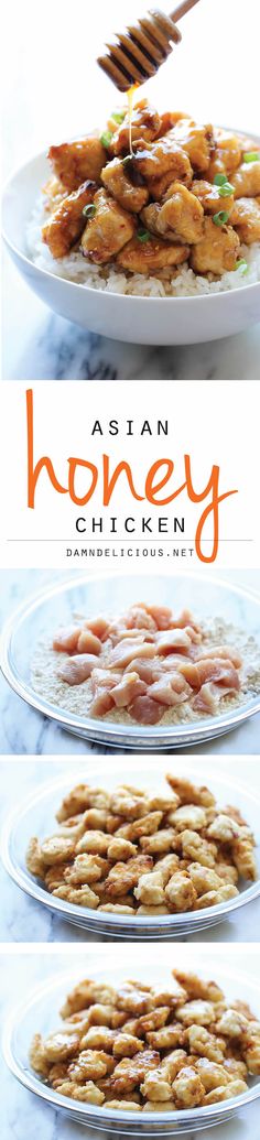 Asian Honey Chicken - Damn Delicious Asian Honey Chicken, Chicken Fry, Fry Chicken, Bake Chicken, Honey Chicken, Rice Wine, Asian Flavors, Wine Vinegar, Super Yummy