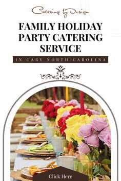 an advertisement for a party catering service