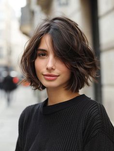 The Heavy Bob, New Short Hairstyles For 2024, Brunette French Bob, Lesbian Bob Haircut, Shaggy Bob Thick Hair, Grunge Bob Haircut, Short Bob Fine Hair, Layer Bob Haircut, Layered Bob Fine Hair