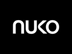 the nuko logo is shown on a black background