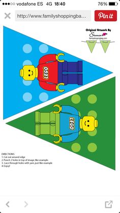 an iphone screen showing the instructions for how to make a paper kite with legos