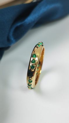 2 Retro Style to choose Stacked to wear that will look better. 18K Gold Plated If you like my products, then follow the store.  Orders will receive additional mystery gifts. Thank you for supporting my small business. Minimalist Gold Emerald Stackable Ring, Gold Stackable Rings For Everyday - May Birthstone, Minimalist Gold Emerald Ring For Everyday, Minimalist Gold Stackable Rings With Emerald, Elegant Emerald Ring Gift Tarnish Resistant, Minimalist Gold Emerald Ring With Round Band, Gold Emerald Half Eternity Ring, Dainty Gold Emerald Ring With Round Band, Minimalist Gold Stackable Rings For May Birthstone