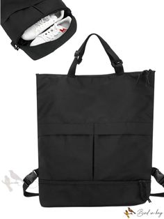 Bird in Bag - Lightweight Backpack for Students and Outdoor Enthusiasts with Age Capacity and Shoe Compartment. Multifunctional Backpack Gym Bag For Daily Use, Multifunctional Gym Backpack For Daily Use, Versatile Gym Backpack With Large Capacity, Versatile Large Capacity Gym Backpack, Lightweight Backpack, Classic Backpack, Bird In Bag, Black Backpack, Backpacks