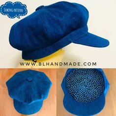 Hat sewing pattern; 8 Angles Beret Hat; Simple Hat pattern Beret Sewing Pattern, Newsboy Hat Pattern, Hat Sewing Pattern, Hat Sewing, Teddy Bear Sewing Pattern, Easy Sewing Patterns