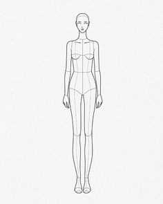 a drawing of a woman's body with the measurements for each part of her body