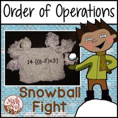 Order of Operation Game | PEMDAS Snowball Math, Small Group Math, Operation Game, School House Rock, Solving Equations, Math Journals, 7th Grade Math, 8th Grade Math, Order Of Operations