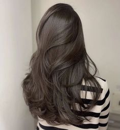 Dark Ash Hair Color, Dark Ash Brown Hair Colour, Cool Tone Brown Hair, Brown Hair Korean, Glossy Brunette, Dark Ash Brown Hair, Ashy Brown Hair