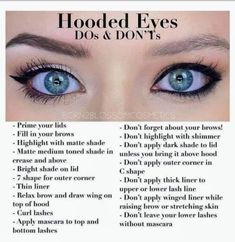 Makeup For Hooded Eyelids, Hooded Eye Makeup Tutorial, Hooded Eyelids, Eye Makeup Application, Eyeshadow Tips, Makeup Tips For Older Women, Behind Blue Eyes, Eye Makeup Techniques, Hooded Eye Makeup