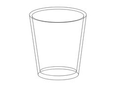 Glass Template Free Printable, Cricut Glass Cup, Shot Glass Svg, Glass Cup Svg, Cup Clipart, Glass Clipart, Cocktail Cup, Cup Svg, Silhouette Png