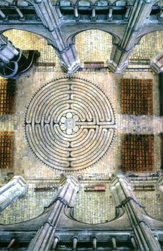 an aerial view of the inside of a building