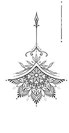 a black and white drawing of a chandelier hanging from the ceiling with an ornate design