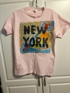 New York City T-shirt hand painted I have 3 smalls and I XL available. From my art show I had on the streets of NYC with P.A.D. Gallery (2023). City T Shirt, Van Nuys, Art Objects, Art Show, Art Object, The Streets, York City, New York City, Art Collection