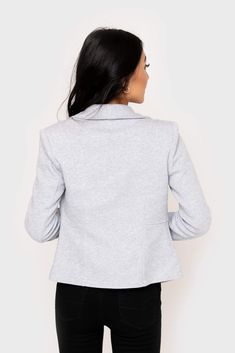 A moto jacket in our signature knit with asymmetrical zipper detail and lined with a pop of contrast for added inner beauty. 56% Cotton | 44% Polyester Delicate Wash Cycle, Dry Flat. Length 24" front; 22" back (size small) Jing is 5'8 and wearing size XXS Womens Moto Jacket, Wing Collar, Inner Beauty, Zipper Detail, Knit Jacket, Moto Jacket, Heather Grey, Turtle Neck, Dry Clean