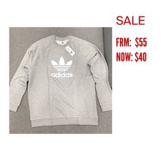 No Offers Will Be Accepted On Sale Items!! Feel Free To Ask Questions Before Purchasing!! Adidas Cotton Sweatshirt Relaxed Fit, Adidas Cotton Sweatshirt With Relaxed Fit, Adidas Relaxed Fit Cotton Sweatshirt, Adidas Relaxed Fit Tops With Ribbed Cuffs, Adidas Logo Print Tops For Fall, Adidas Long Sleeve Top With Logo Print, Adidas Casual Sweatshirt For Fall, Adidas Relaxed Fit Sweatshirt For Spring, Adidas Cotton Sweatshirt With Logo Print