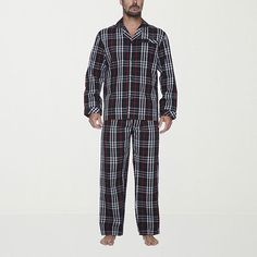 Soft cotton traditional menswear pajama set for the classic man. Or, split the set for him and her! # Pieces In Set: 2Included: 1 Pajama Pant(s)1st Piece Description: Top1st Piece Collar: Notch Collar1st Piece Pockets: 1 Chest Slip Pocket(s)1st Piece Apparel Length: 34 Inches1st Piece Fabric: Poplin1st Piece Fiber Content: 100% Cotton1st Piece Care: Machine Wash, Tumble Dry2nd Piece Description: Pants2nd Piece Closure Type: Full Elastic, Drawstring2nd Piece Inseam: 32 In2nd Piece Apparel Length: Cotton Pajamas, Pajama Pant, Cotton Pyjamas, Pajama Sets, Classic Man, Pajama Set, Mens Pants, Pajamas, Sleeve Length