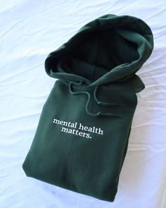 #ad Great shopping ideas for Embroidered 'Mental health matters' Hoodie or Crew Neck, Long Sleeve, Classic fi, Women's Top Healthy Clothes, T-shirt Broderie, Health Shirt, Crewneck Design, Hoodie Outfit, Embroidered Hoodie, Mental Health Matters, Health Matters, Embroidered Design