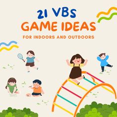 Turn up the fun at Vacation Bible School with our collection of 21 VBS Game Ideas for Indoors and Outdoors! 🎉 From exciting outdoor adventures to engaging indoor challenges, these games are perfect for keeping kids entertained while reinforcing important lessons. What's your favorite VBS game?  #VBS #Games #KidsMinistry Vbs Games For Kids Indoor, Vbs Games For Preschoolers, Vbs Games Indoor, Bible Obstacle Course, Vbs Recreation Games For Kids, Vbs Games Outdoor, Bible School Games Outdoor, Vbs Games For Kids, Indoor Games For Kids Church Sunday School