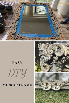 an easy diy mirror frame with some paint