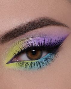 Colorful Eye Makeup Tutorial, Eyeliner For Hooded Eyes, Vibrant Makeup, Wedding Makeup Tutorial