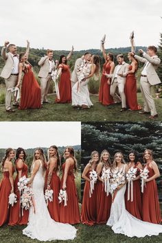 a group of people standing next to each other on top of a grass covered field