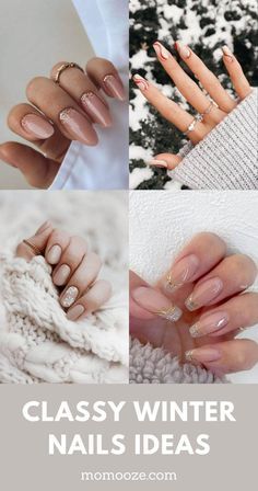 Christmas Nails 2023 Minimalist, Natural Color Christmas Nails, Christmas Nails Designs Almond, Holiday Nail Inspo Winter, Christmas Nails 2023 Neutral, Short Acrylic Nails Designs Winter Almond, Holiday Minimalist Nails, Christmas Nails 2023 White And Gold, Minimalistic Holiday Nails