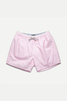 Pink Stipple Classic Swim Trunks - Polonio Pink Swim, The Gentleman, Mens Swim Trunks, Knit Sweater Dress, Man Swimming, Short Jumpsuit, Sweater And Shorts, Swim Trunks, Mid Length