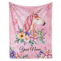 PRICES MAY VARY. 100% Polyester -Microfiber Blanket, Super Soft Plush Fabric Customize Unicorn Blanket with Name: Click "Customize Now". Provide you with 2 colors blanket surface options. Freely design the most unique unicorn blanket for your little one. Perfect Personalized Gift: Best gift tailored for baby girl, kids, children, toddler, infant boys for Birthday Christmas Children's Day and Thanksgiving, and various festivals, such as wedding anniversary, birthday, baby shower, graduation cerem Personalized Blanket For Kids, Kids Personalized Blankets, Fleece Mermaid Tail Blanket, Quilted Baby Blanket Little Unicorn, Unicorn Blanket, Floral Throw Blanket, Pink Unicorn Blanket, Microfiber Blanket, Kids Graduation